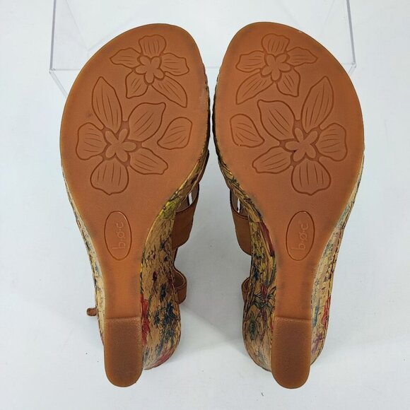 B.O.C. Born Women’s Concept Brown Leather Wedge Sandals Size 10 - Picture 9 of 9